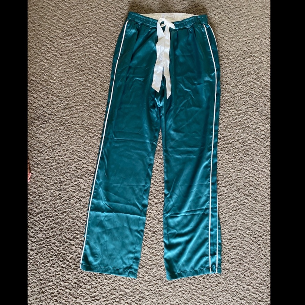 Abercrombie Green Silk Pajama Pants - size S